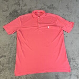Johnnie O Hangin Out Polo Shirt Pink Short Sleeve Mens Size M